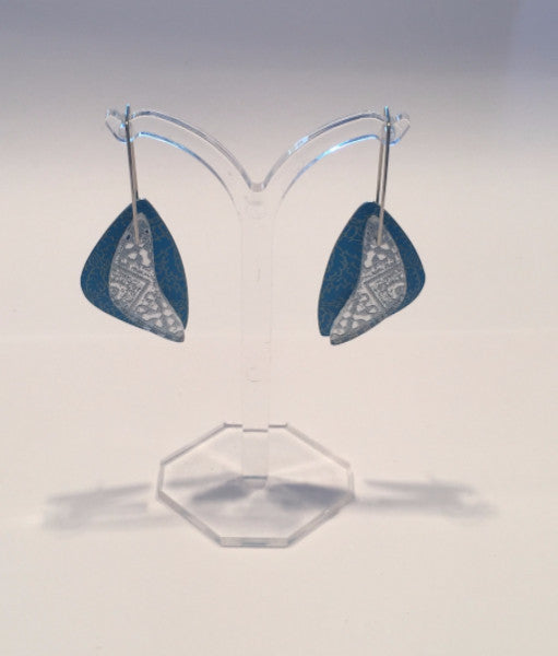 Turquoise Triangle Shield Earrings