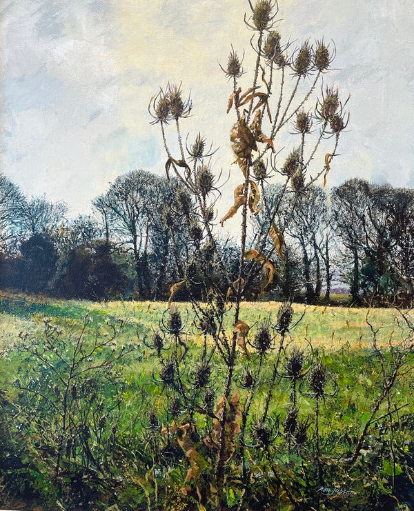 Winter Thistles. Acrylic, Framed (R04)