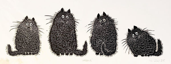 Lionhearts. Linocut Print 10/150 (AR42)
