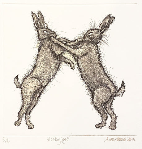 'The Playfight' Etching Print (AR51)