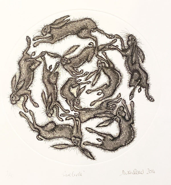 Hare Circle. Etching Print 62/150 (AR38)