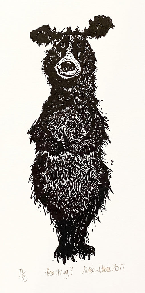 Bear Hug? Linocut Print 22/150 (AR22)