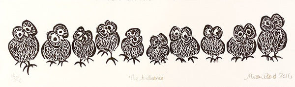 The Audience. 54/150 Linocut Print (AR21)