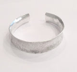 Brushed Silver Cuff Bangle (large)