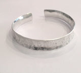 Brushed Silver Cuff Bangle (medium)