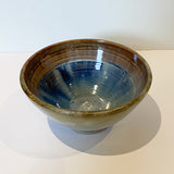 Small Ceramic Bowl, Blue inside, Brown Rim (MM24)