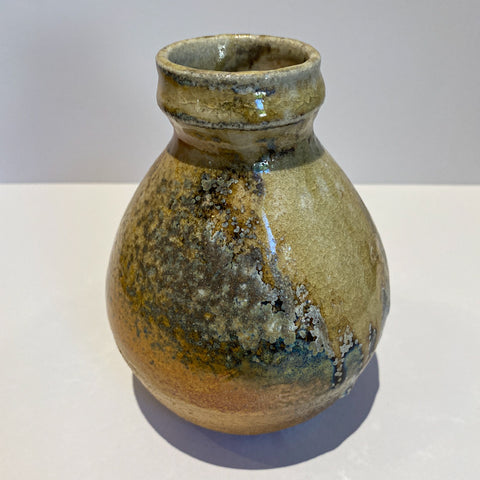 Medium Oval Bottle Vase, Woodfired Ceramics (NH05)