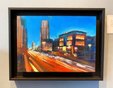 Mailbox Glow. Oil Painting, Framed (JS16)