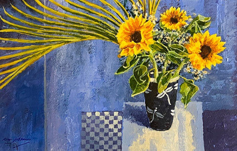 Radiance in a Vase. Acrylic Painting (R23)