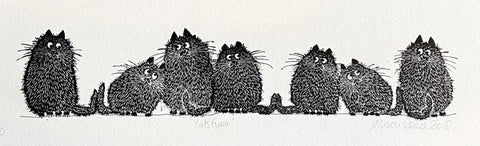 Cats Eyes. Linocut Print 26/150 (AR03)