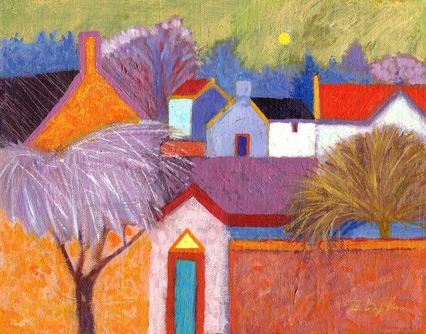 Sunlit Cottages. Oil on Linen (GP04)