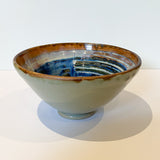 Small Ceramic Bowl, Blue inside, Brown Rim 2 (MM25)