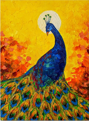 Ember Feathers. Acrylic Painting (NS02)