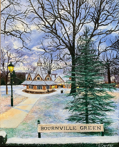 Bournville Green, Frosty Morning. Oil Painting (JC16)