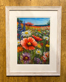 California Poppy. PASTEL painting (KT09)