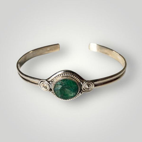 Sterling Silver Cuff bracelet with Amazonite (PG25)