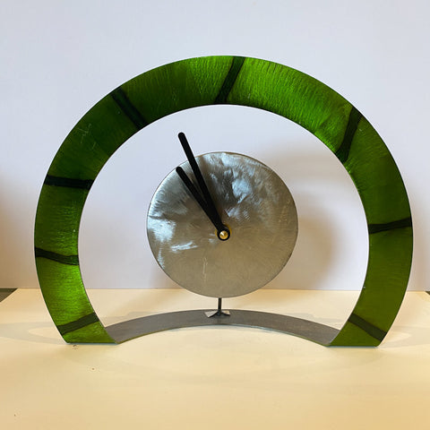 Hoop Clock (Striped Green) WH