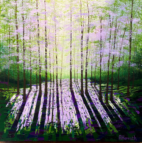 Sunlit Woodland Impression. Acrylic (AM17)