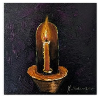 Candlelight, Oil on Wood Panel (MS30)