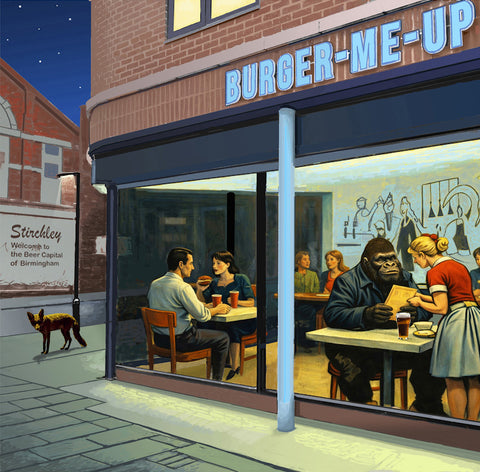 Stirchley, Burger Gorilla, Small Edition, 1/150,Framed (RR49)