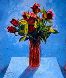 Birthday Roses. Acrylic Painting (R29)