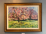 Blossoms and Daffodils. Oil on Canvas (DS06)