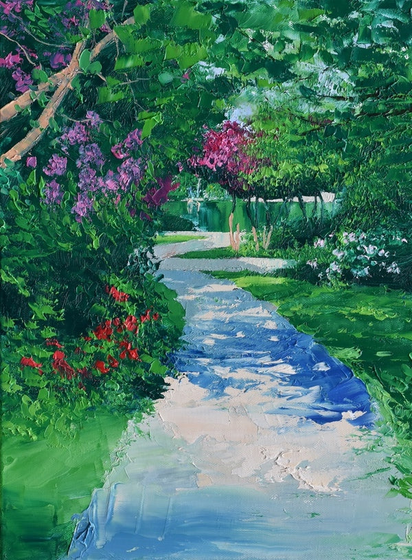 Rhododendron's Rowheath Park. Oil painting (CC67)