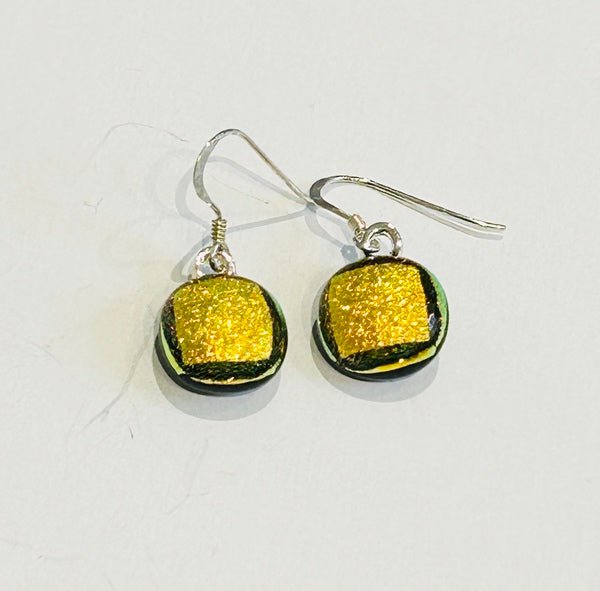 Dichroic Glass Hook Earrings (AF07)