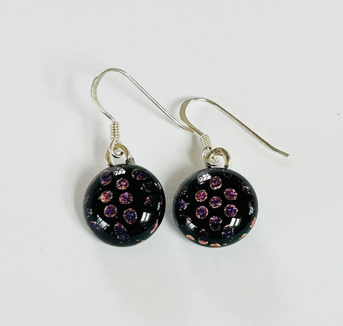 Dichroic Glass Hook Earrings (AF25)