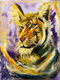 Awakening the Tiger, Oil on Board, Framed (MS20)