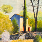Cezanne's Cabin, Pastel Painting, Framed. (BP42)