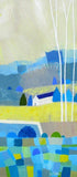 Blue Garden. Vertical Acrylic Painting (GLP07)