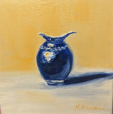 Blue Glaze, Oil painting. Framed (MS48)