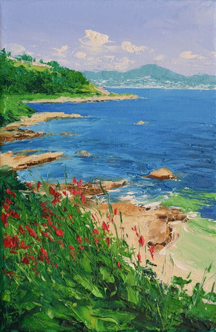 Gentle Tide, The Mediterranean. Oil painting (CC76)