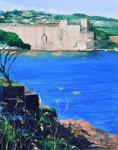 Chateau Royale du Colliure. Oil painting (CC80)