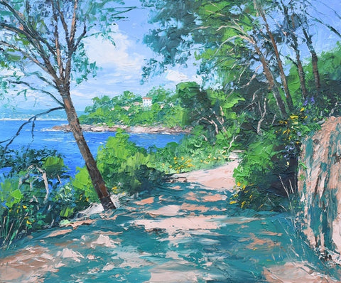 Riviera Coastal Path. Oil painting (CC62)