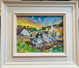 Sundown over Gadgwith Cove, Cornwall. OIL (CL18)