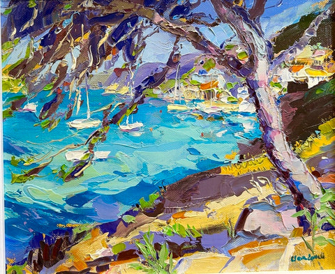 Looking across to Assos, Kefalonia. OIL (CL21)