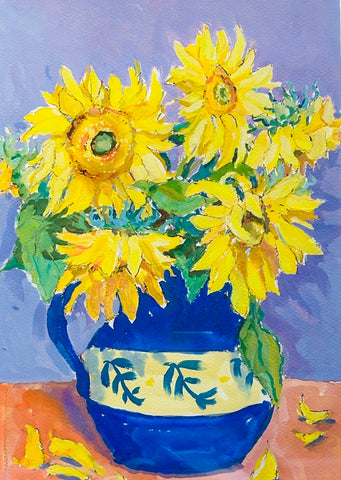 Sunflowers. Watercolour (CL24)