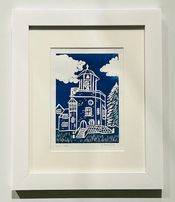 Carillion EV 2/28. Linoprint; FRAMED (CM39)