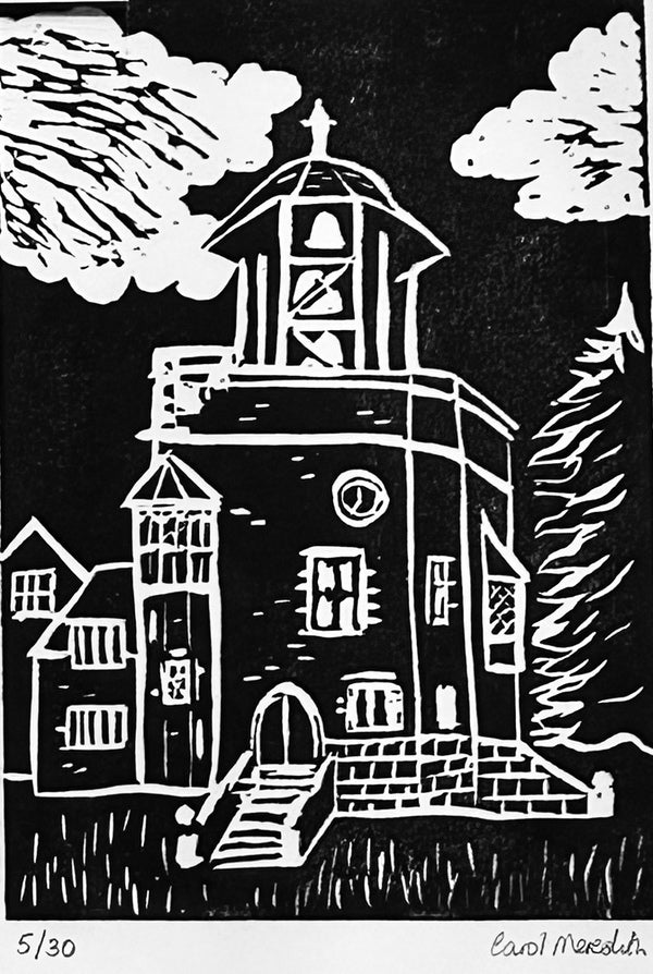 Carillion 5/30. Linoprint (CM39)