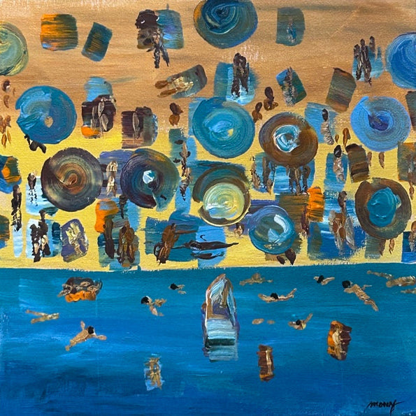 Confetti Shore. Acrylic painting (EF06)