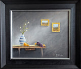 Daisies and Oranges, Oil painting. Framed (MS50)