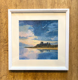 Bamburgh Castle Evening. Acrylic Painting (R26)