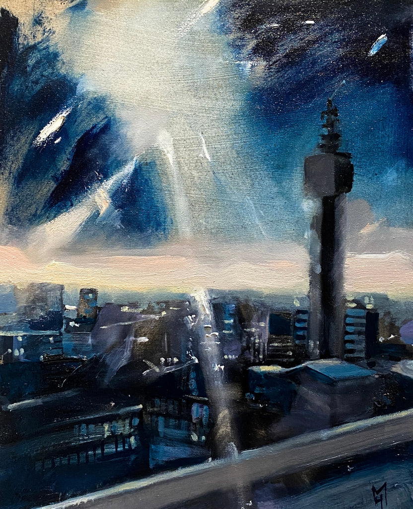 Blue BT Tower. Oil (MH30))