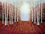 Echoes of an Amber Glade. Acrylic painting (AM23)