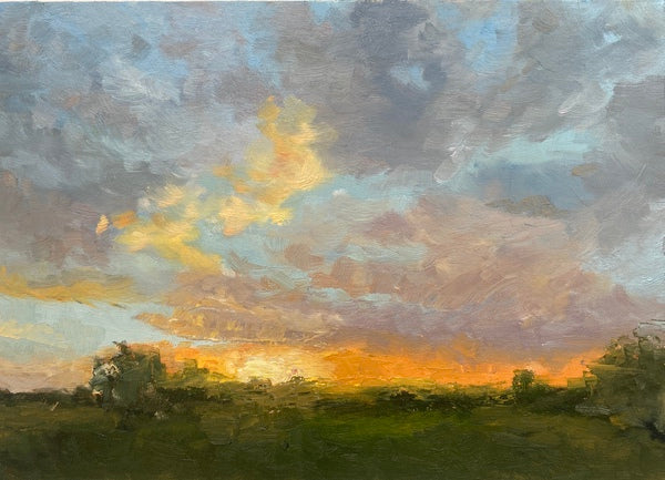 Evening Light. Oil Painting (AM04) – Purple Gallery