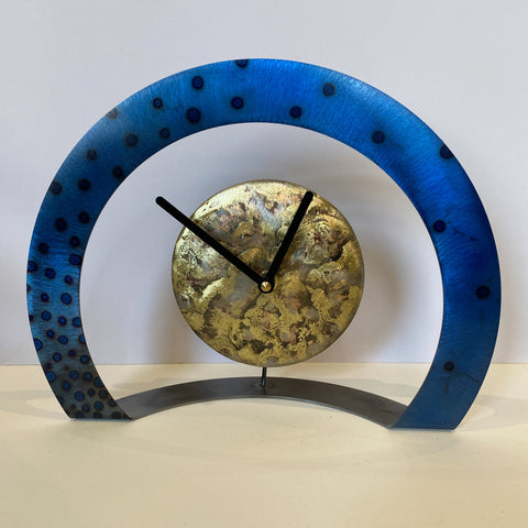 Hoop Clock (Spotted blue) WH