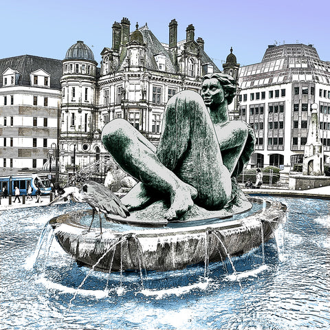 Heron and Floozie in the Jacuzzi, Large Edition Edition 1/150,Framed (RR38)