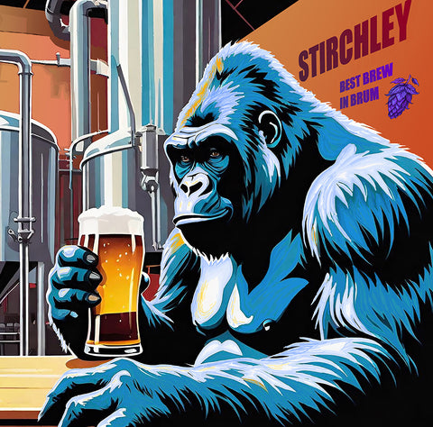 Stirchley Gorilla III, ( Gorilla Brew ), Large Edition Edition 4/150,Framed (RR37)